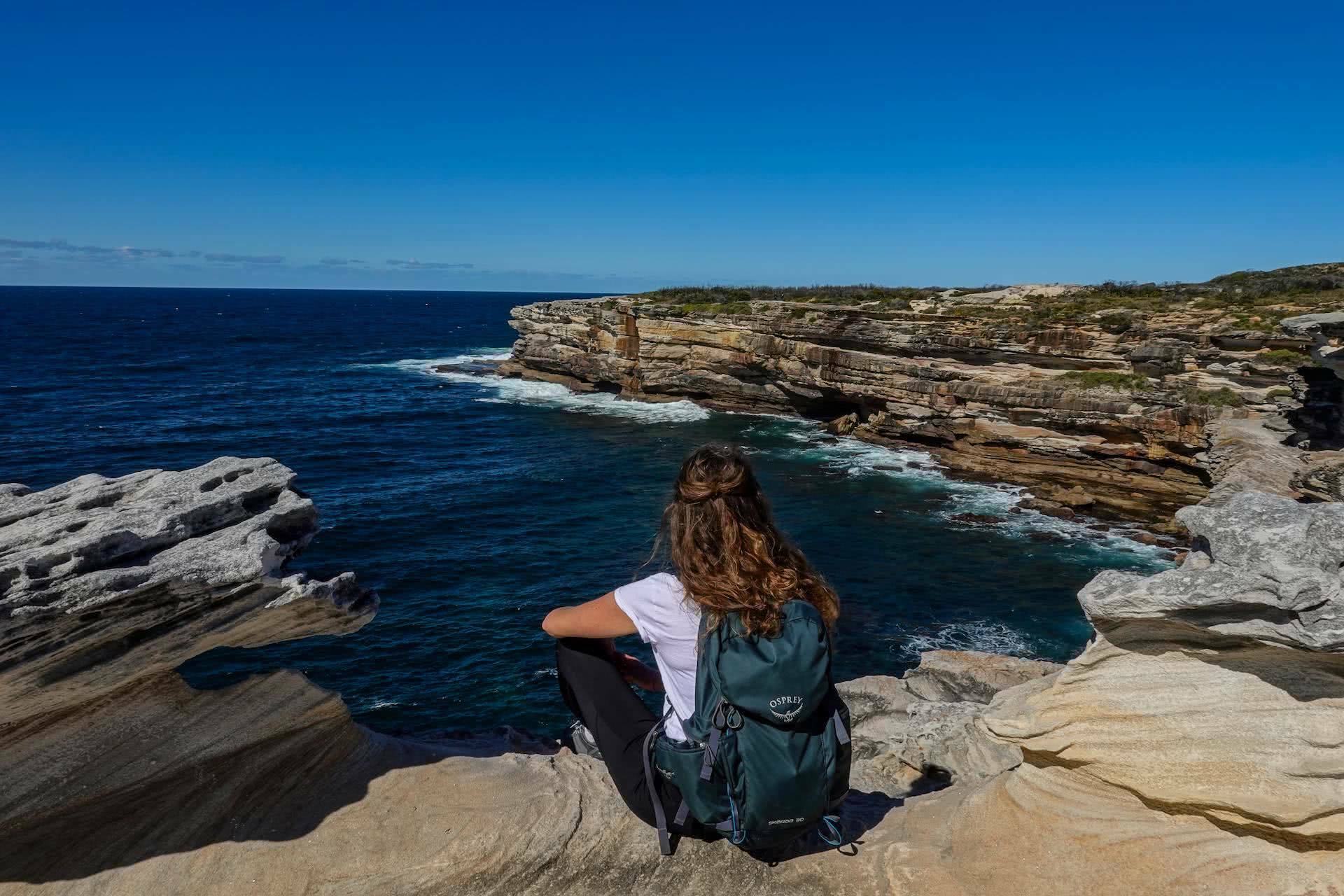 The amazing sandstone cliffs along the Kurnell Peninsula in the Kamay Botany Bay National Park