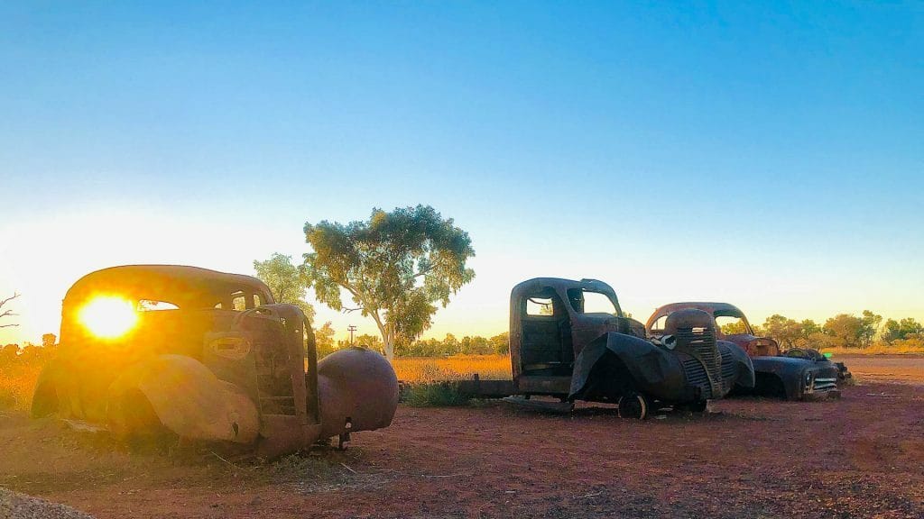 Junked Cars - Servo, Steph Henderson, the Savannah Way, northern territory through western Queensland