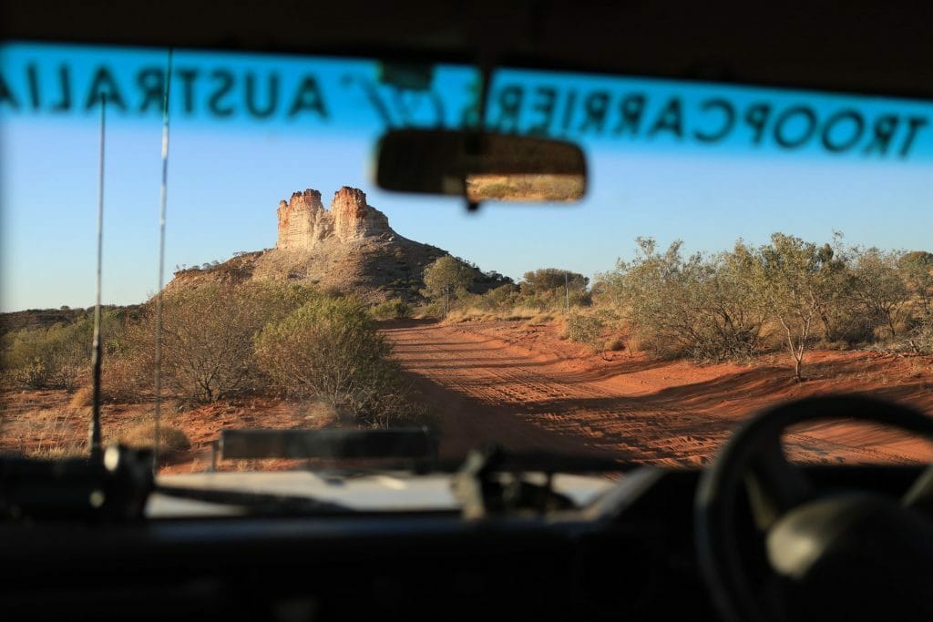 Outback Camping at Chambers Pillar, Conor Moore, car, road trip, desert