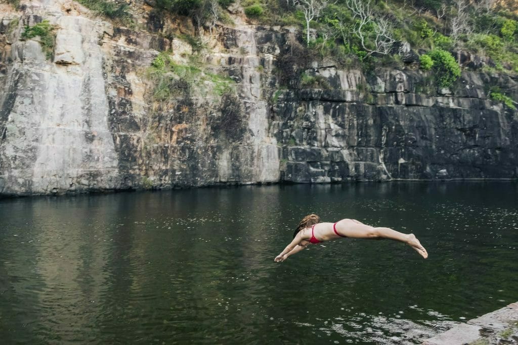 The Northern NSW Gems You Probably Missed on Your Last Road Trip, Michael Gosman, Jucy, woman, Angourie, dive, swim