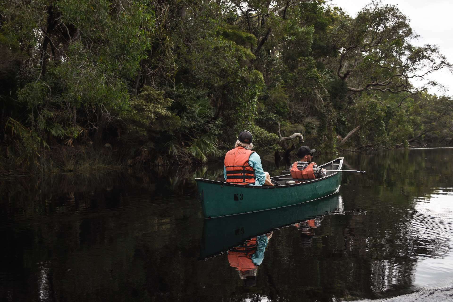 Paddling The River of Mirrors on The Noosa Everglades Are a Nature Haven, Lisa Owen, kayak, canoe, river, tea tree, couple, friends