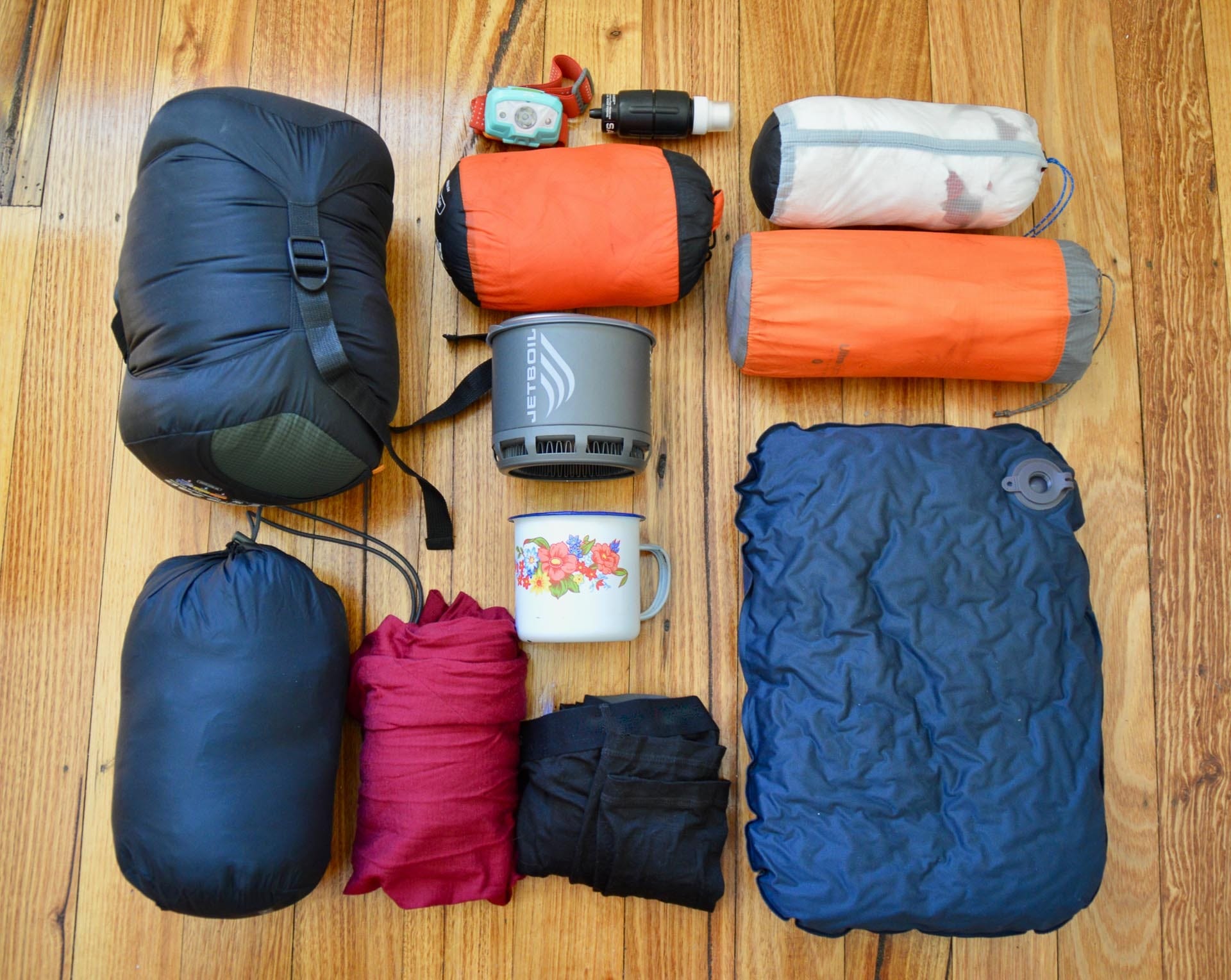 All of my gear, Fast & Light – A Mt Gingera Overnight Hike in Under 24 Hours, Alice Wisse, ultralight, australian capital territory flatlay