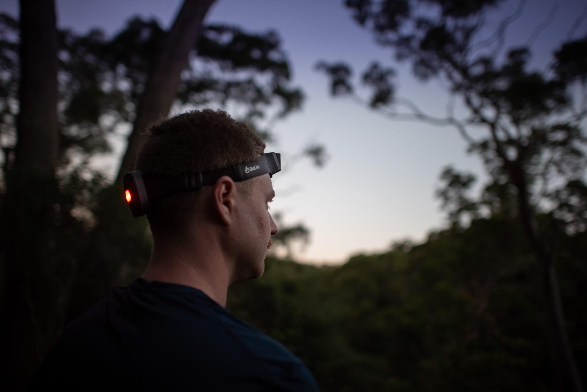 BioLite HeadLamp 750 – Gear Review, photo by evan andrews, model tim ashelford, trail running, dark, head torch