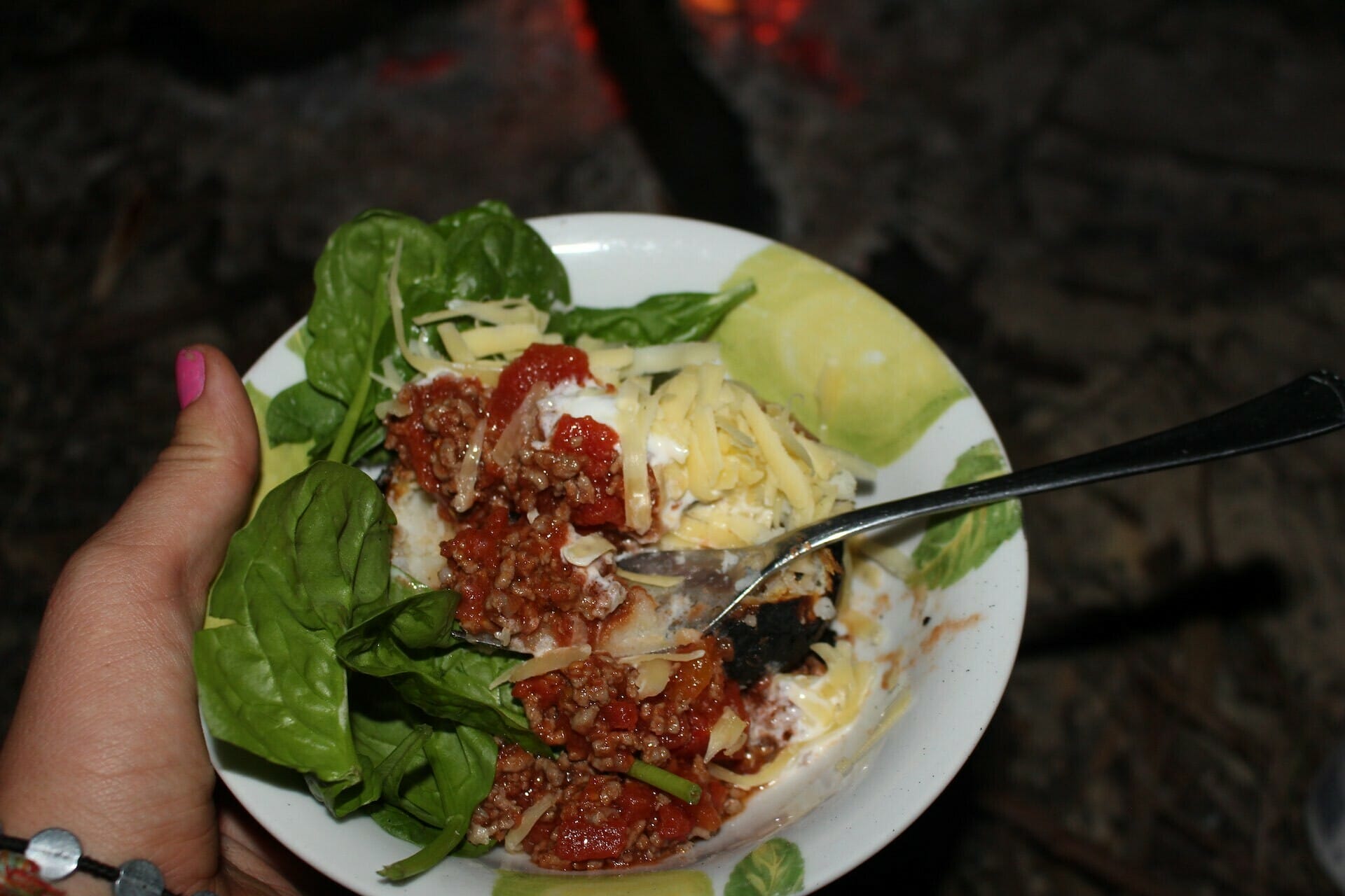 Campfire Baked Potatoes – The Simplest And Tastiest Camping Meal, Pippa Salmon, fire, dinner, food