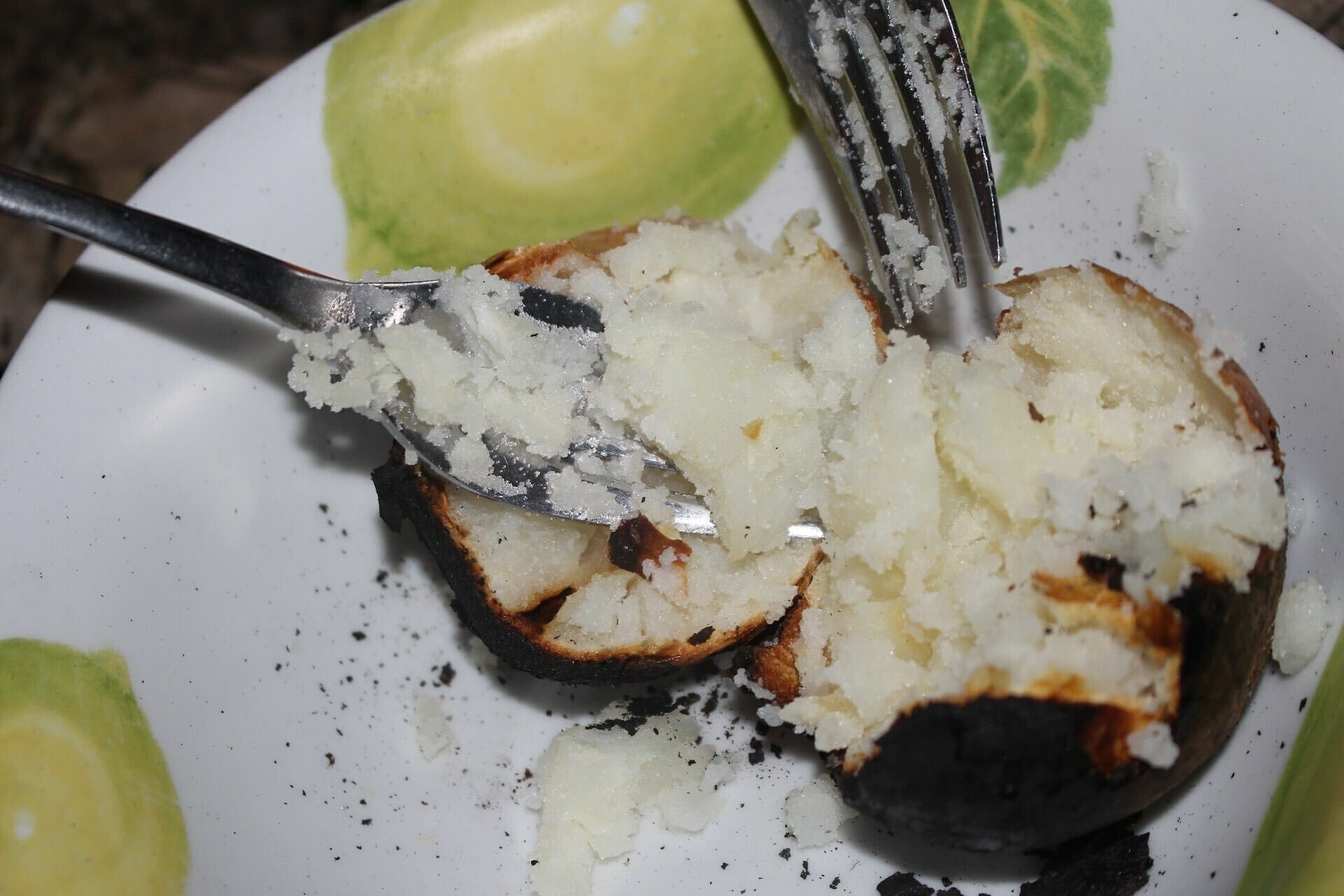 Campfire Baked Potatoes – The Simplest And Tastiest Camping Meal, Pippa Salmon, fire, dinner, food