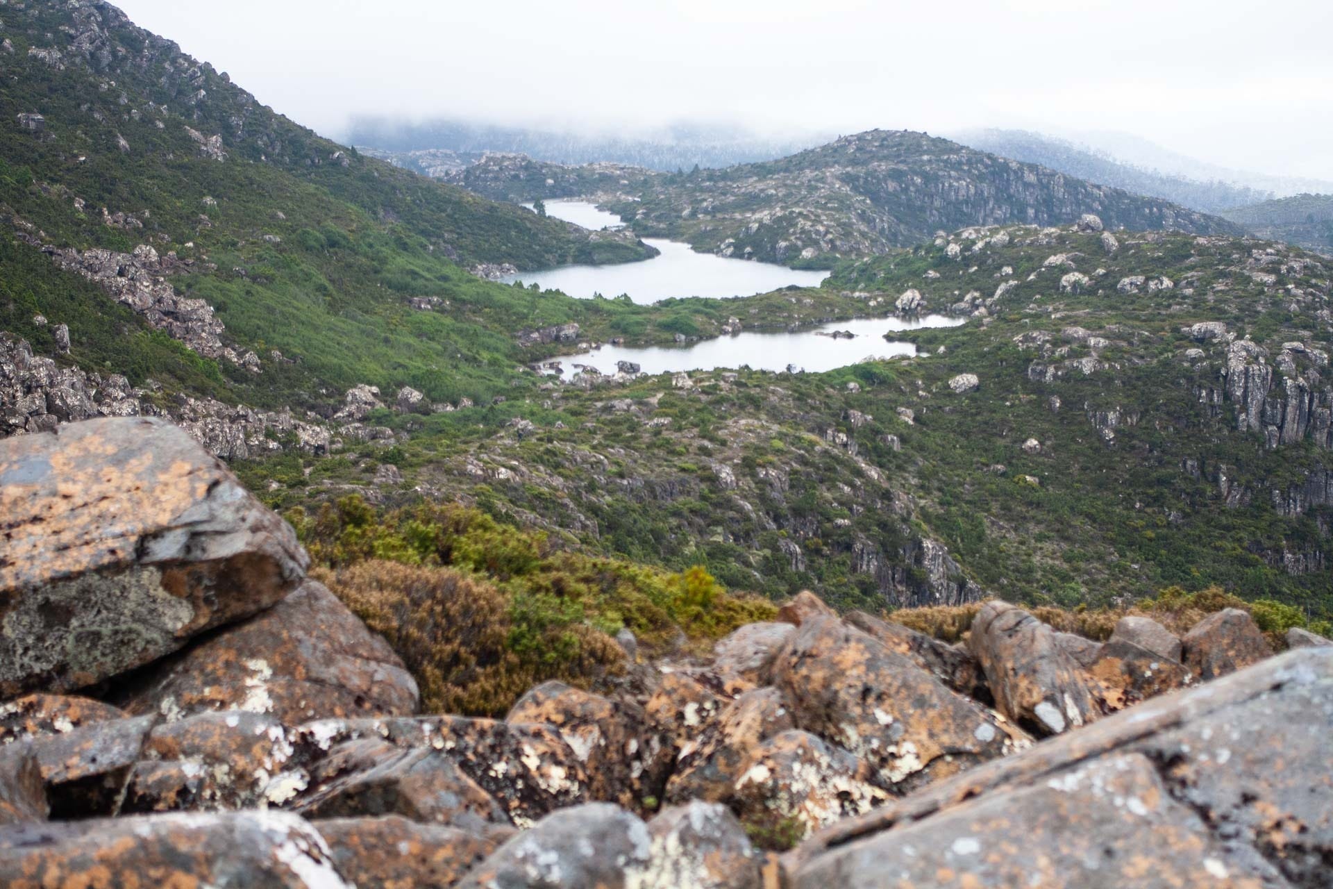 Approaching the first Tarn, The Tarn Shelf – Tasmania's Best Day Hike You've Never Heard Of, casey fung, tarn shelf, mt field national park, tasmania, lake, alpine, the tarn shelf