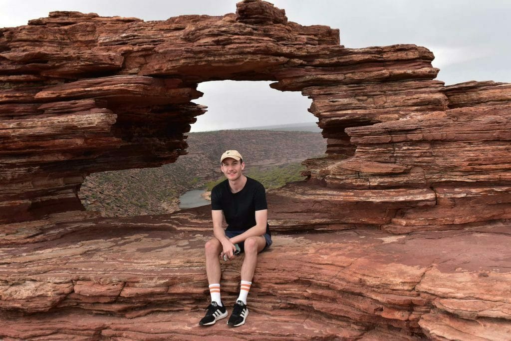 Road Tripping WA’s Coral Coast From Desert to Reef, Jordan Clayden-Lewis, Nature's Window, Kalbarri, man