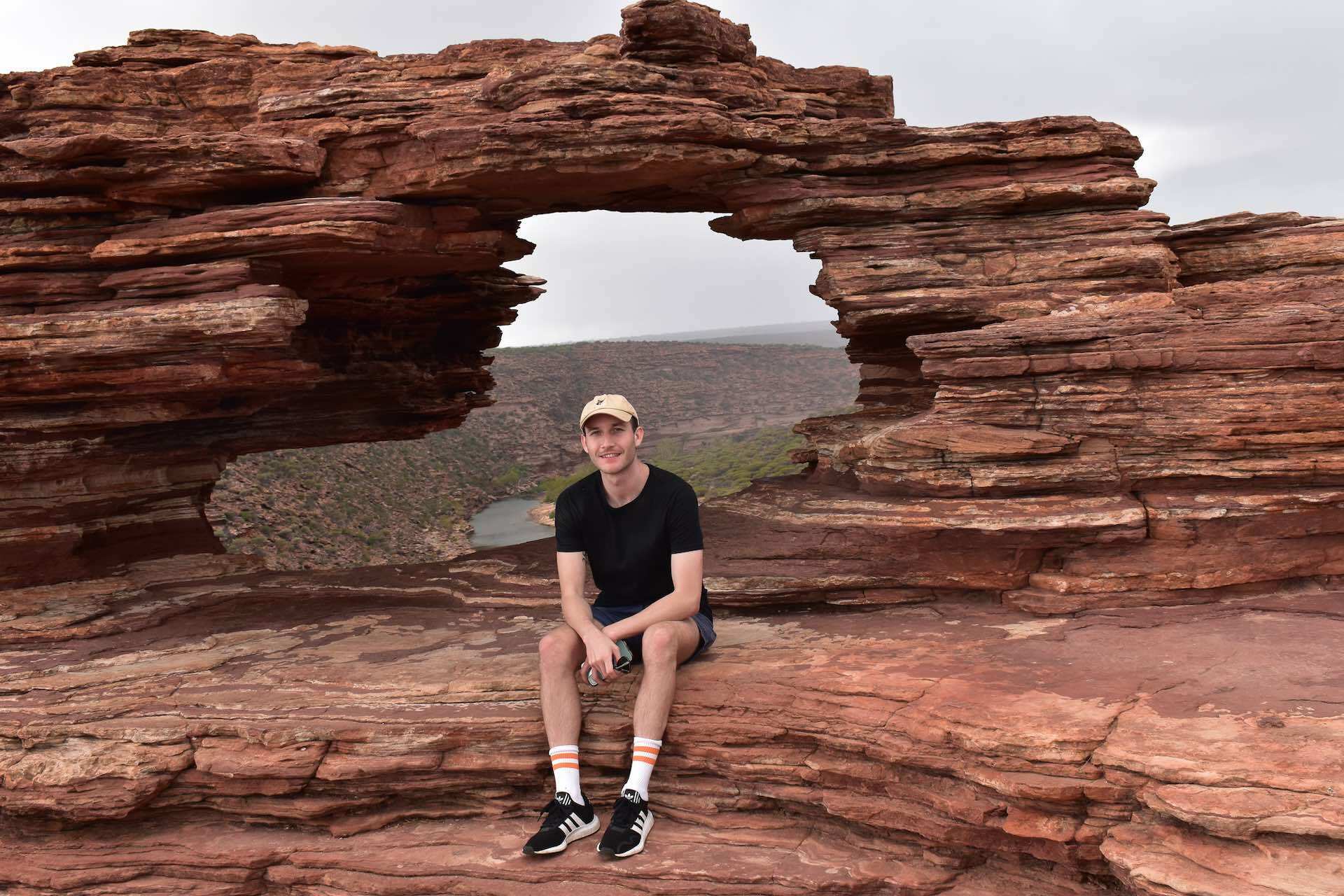 Road Tripping WA’s Coral Coast From Desert to Reef, Jordan Clayden-Lewis, Nature's Window, Kalbarri, man
