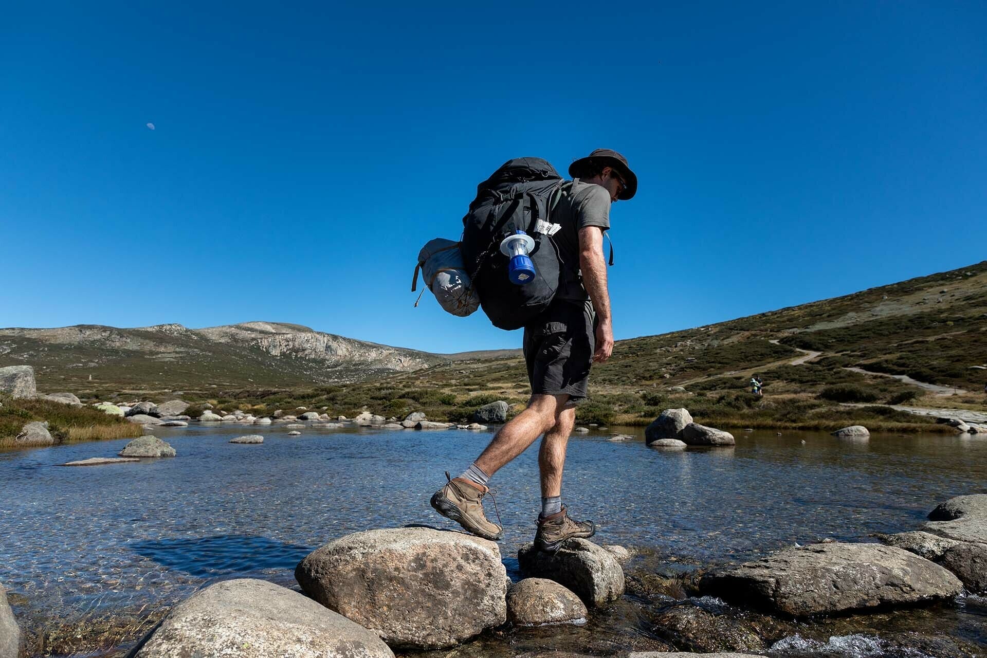 Trail Runners Versus Hiking Boots, Hiking, Kosciuszko National Park, Water Crossing, Hiking, Bluebird