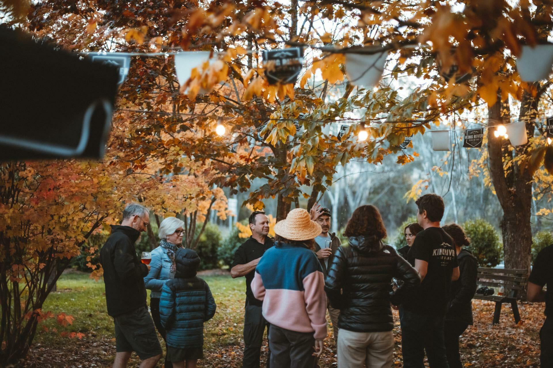 5 Hikes to Tackle Around Wangaratta (And Where to Get a Brew Afterwards), Henry Brydon, King River Brewing, autumn leaves, people, drink, friends