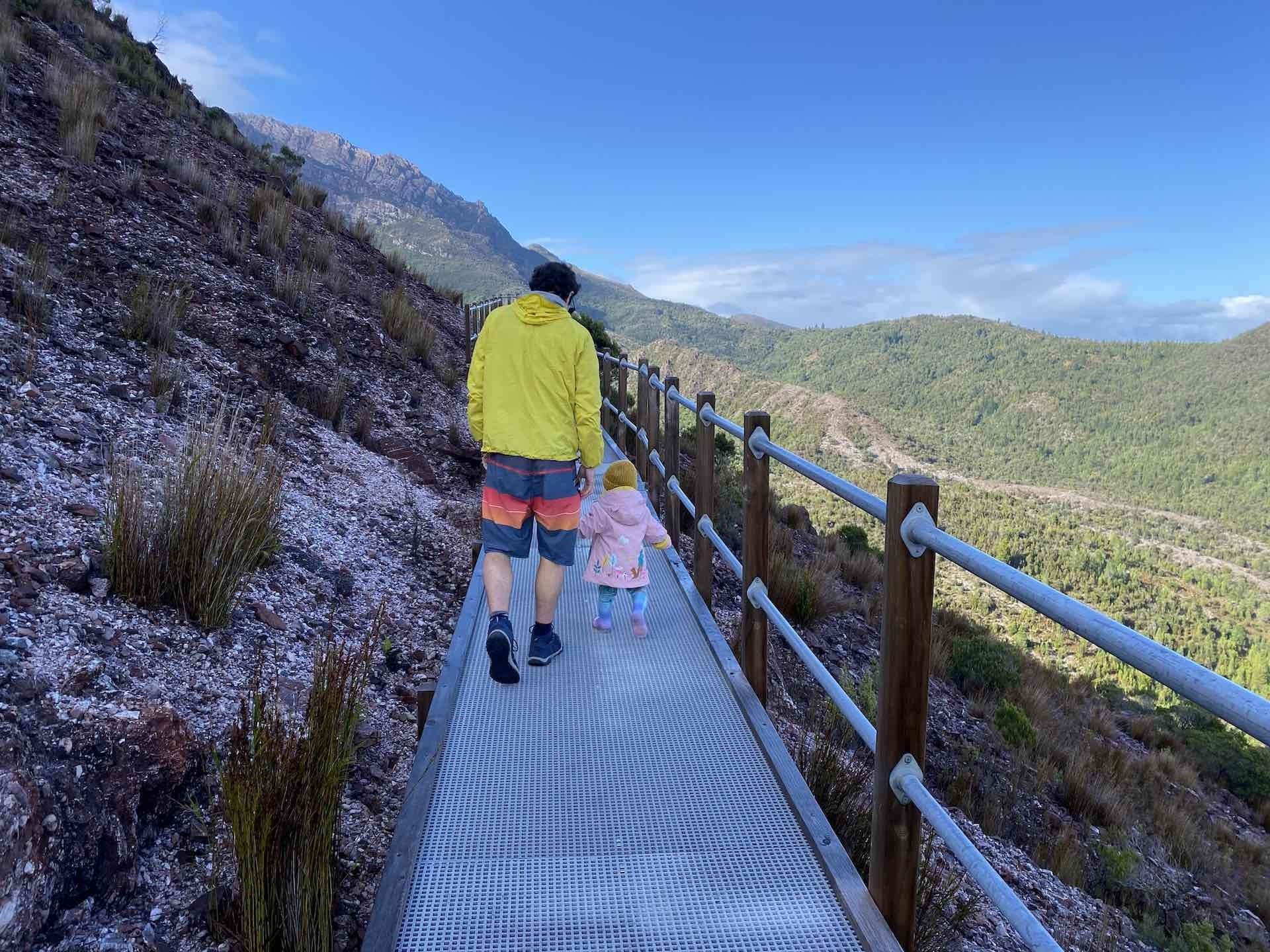 How To Travel Tasmania With Your Adventure Family - Sarah Tayler, Tasmania, Queenstown, Track, Family, Dad