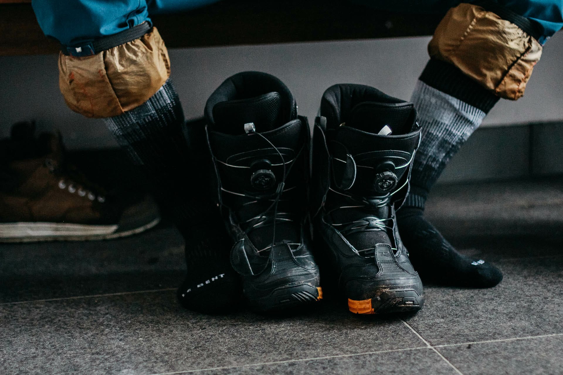 An Ode to Outdoor Footwear – Some Shoes We Love to Hate_Snowboard Boots, Le Bent Socks