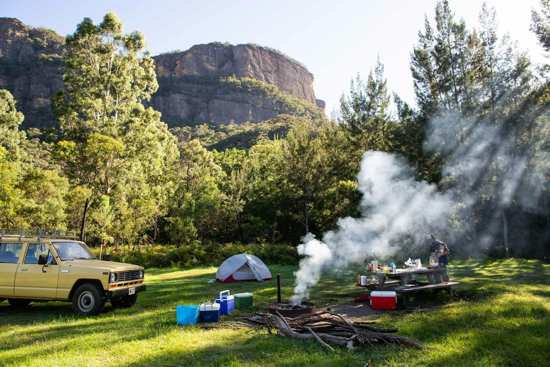 Canyoning In Search Of A Good Beer Harriet Farkash, Osprey Adventure Grant, campsite, blue mountains, car,