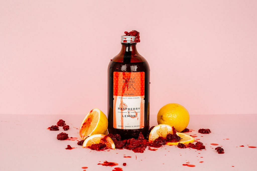 raspberry & lemon, six barrel soda co.