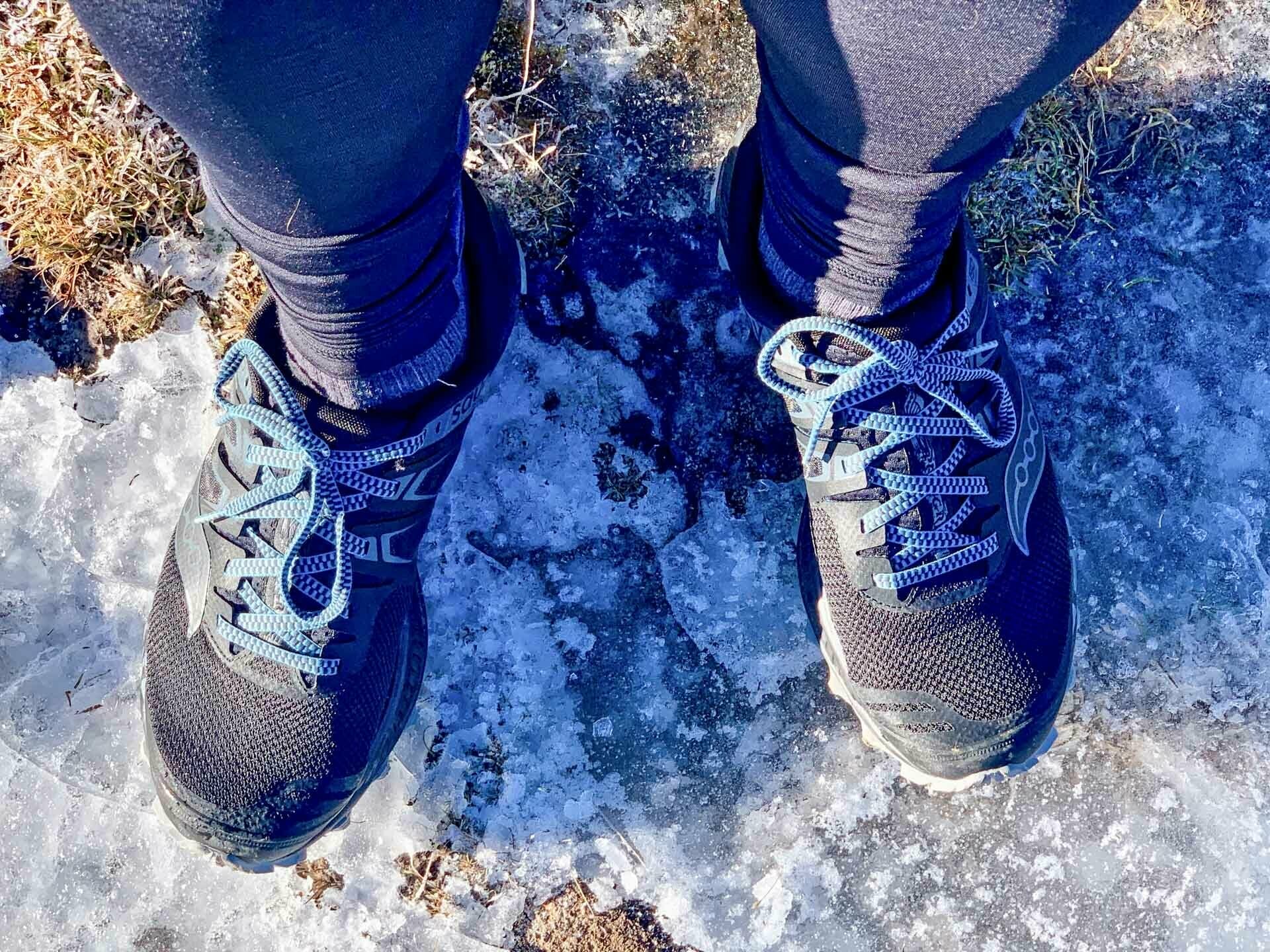 Trail Running up a Snowy Legges Tor on Ben Lomond - We Are Explorers