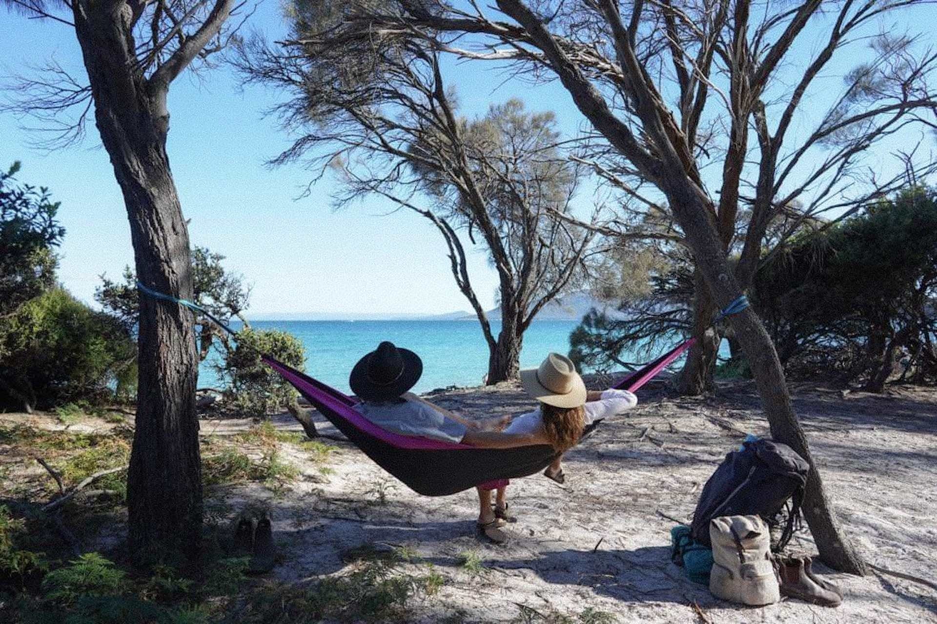 Weekend Dreaming on Wilsons Prom - Mack Roth, hammock, Wilsons Prom,