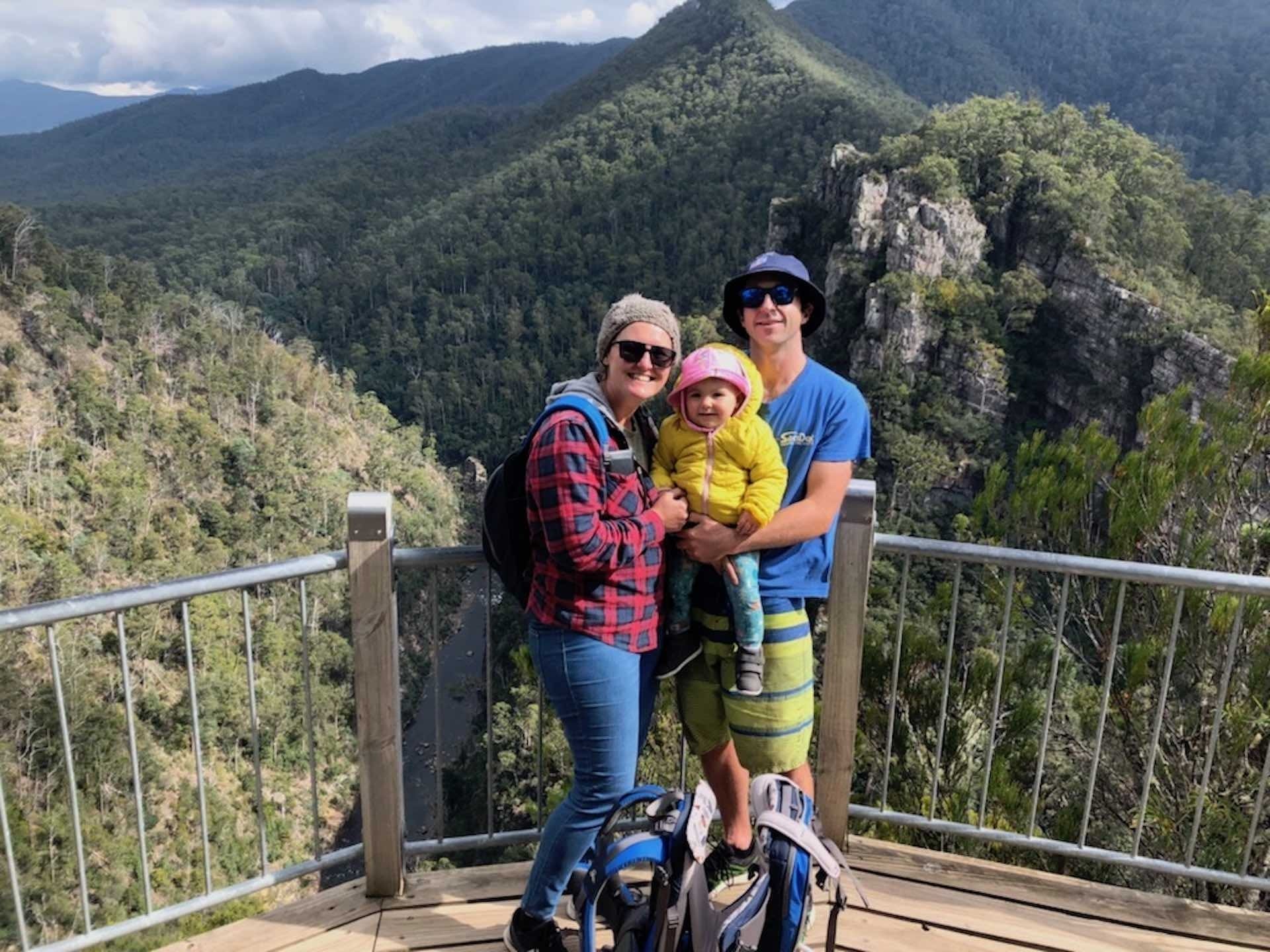 Discovering Indigenous Culture in lutruwita / Tasmania on a Week Long Road Trip - Sarah Tayler, Tulampanga Alum Cliffs, valley, Tasmania, Family, Baby