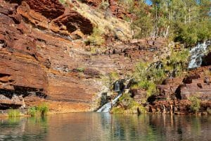 Guide to Karijini National Park’s Best Gorges and Waterholes, Casey Fung, Fortescue Falls, gorge, swimming, WA