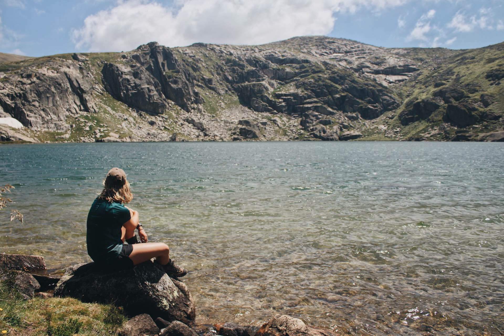 Five Lessons to Get Your Mates Frothing the Outdoors - James Tugwell, Main Range Trail, Kosciuszko National Park, Mountains, Lake, Thoughtful, Woman