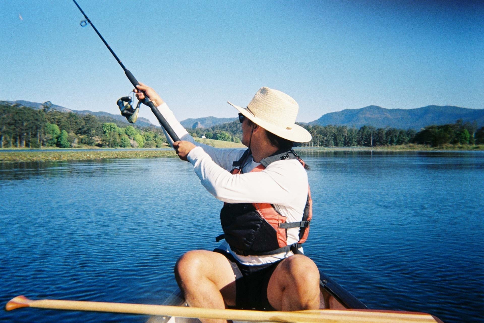 Paddling, Pedalling and Pounding Trail in a Race Against Sunset, stone and wood adventure, film photos, clarrie hall dam, northern rivers, nsw, fishing, jono