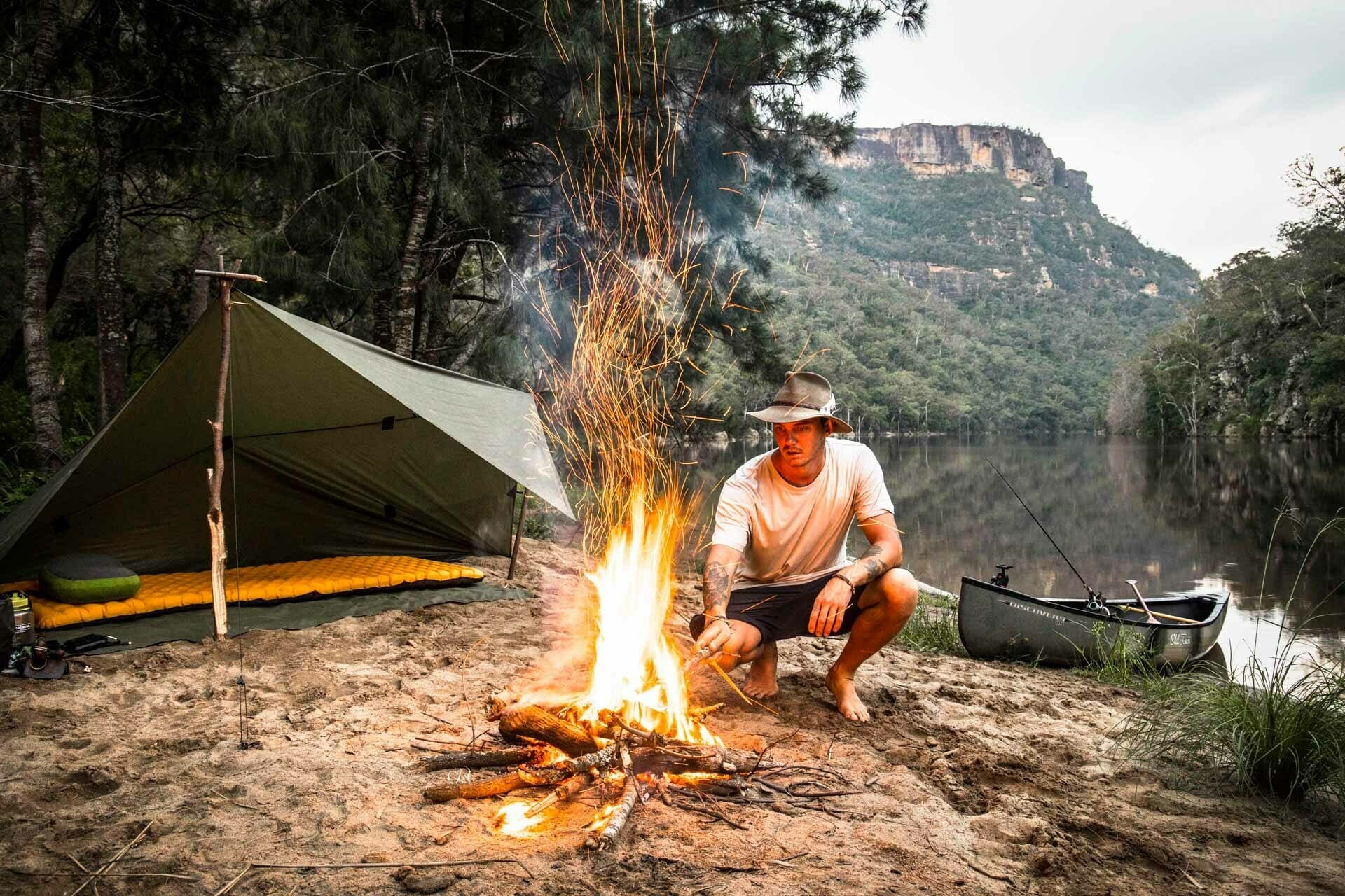 Hiking With A Swag? Scotty's Gone Walkabouts and Given It A Crack, scotty williams, scotty's gone walkabouts, swag, camping, hiking, blue mountains, nsw, traditional, bushcraft, fire