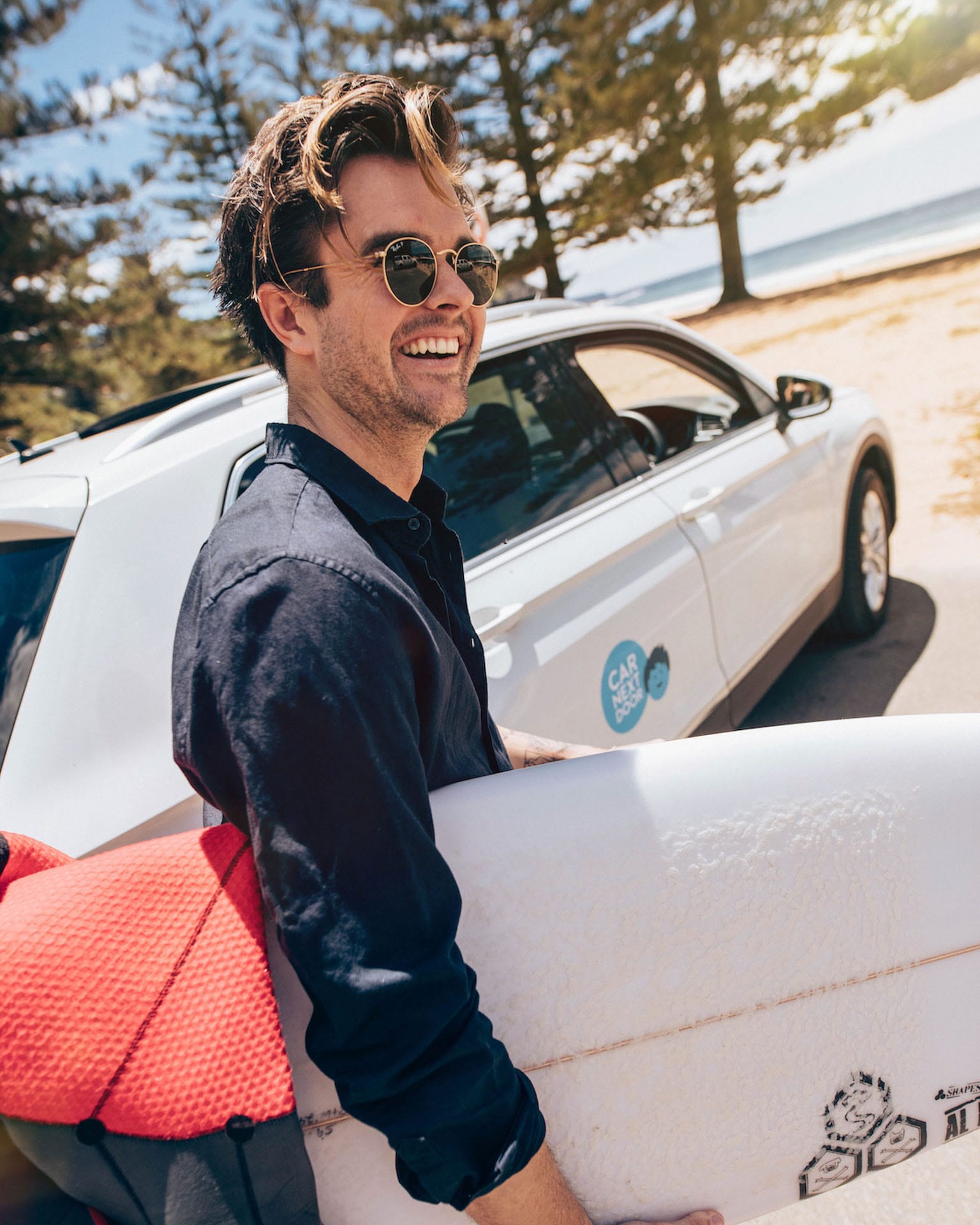 car next door, surfer dude