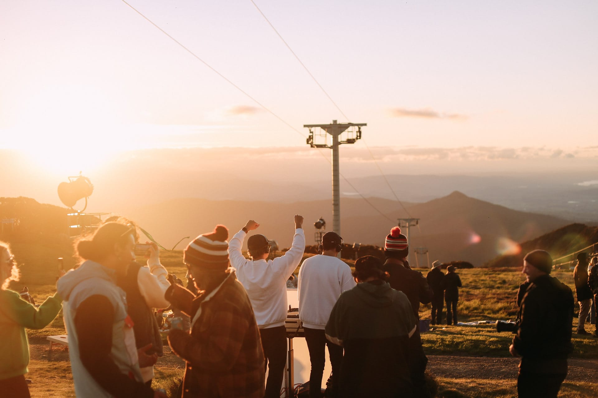 party, shot by Kale Munro, Mt Buller and Mt Stirling, Tourism North East, High Country, Victoria, sunset, vibes, gig