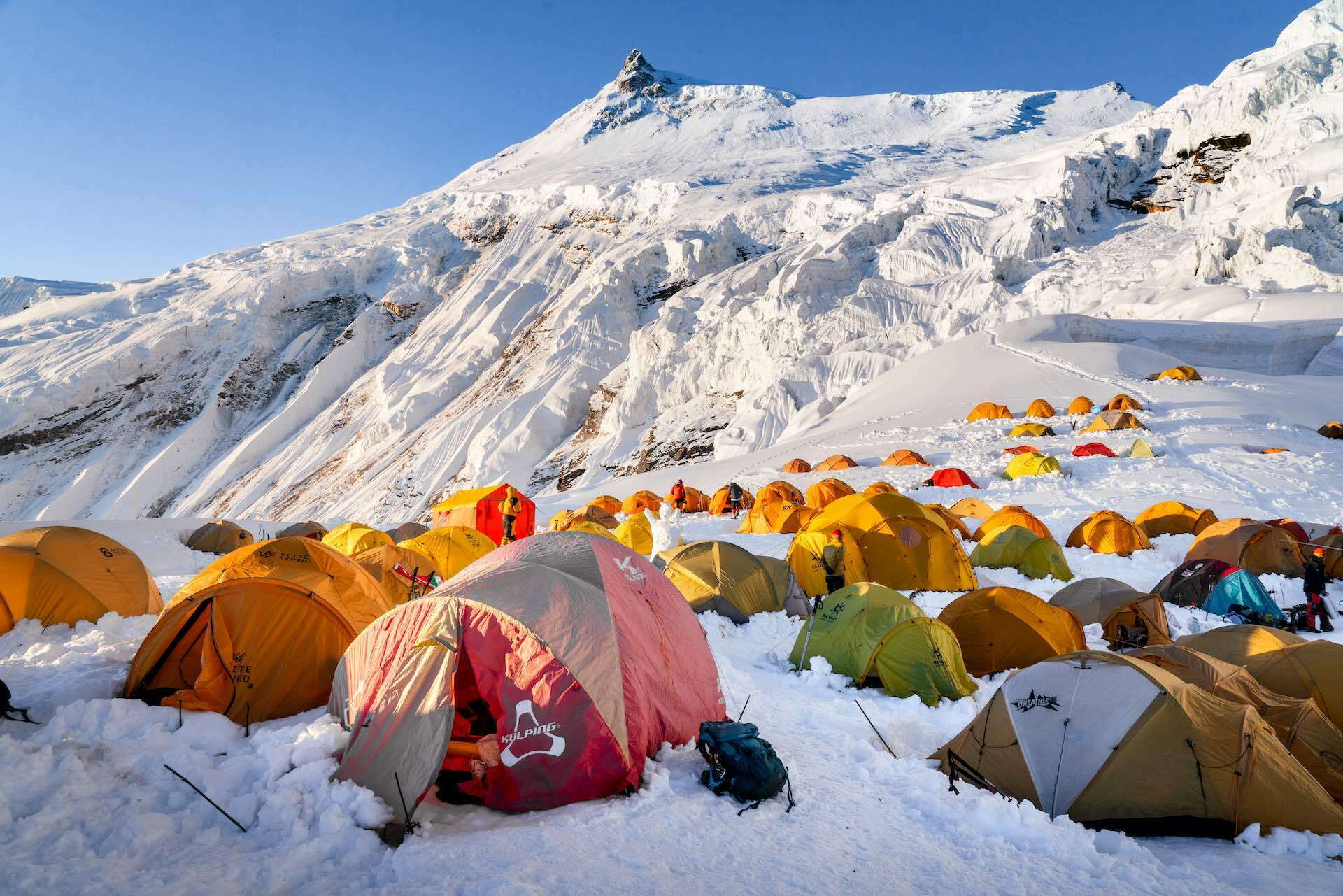 Stop What You're Doing and Look at These Photos of the Himalayas Right Now, Jackson Groves, Mount Manaslu, mountaineering, people, tent, snow