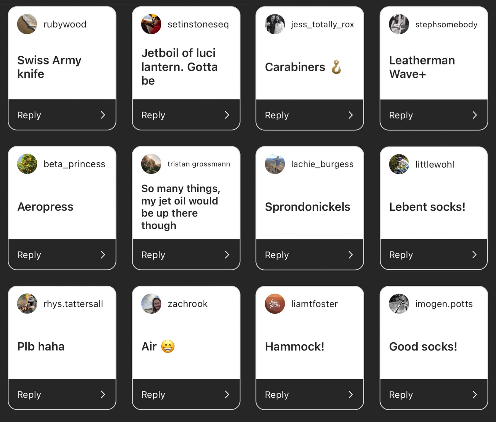 Reader Submissions - Gear You Can't Go Without