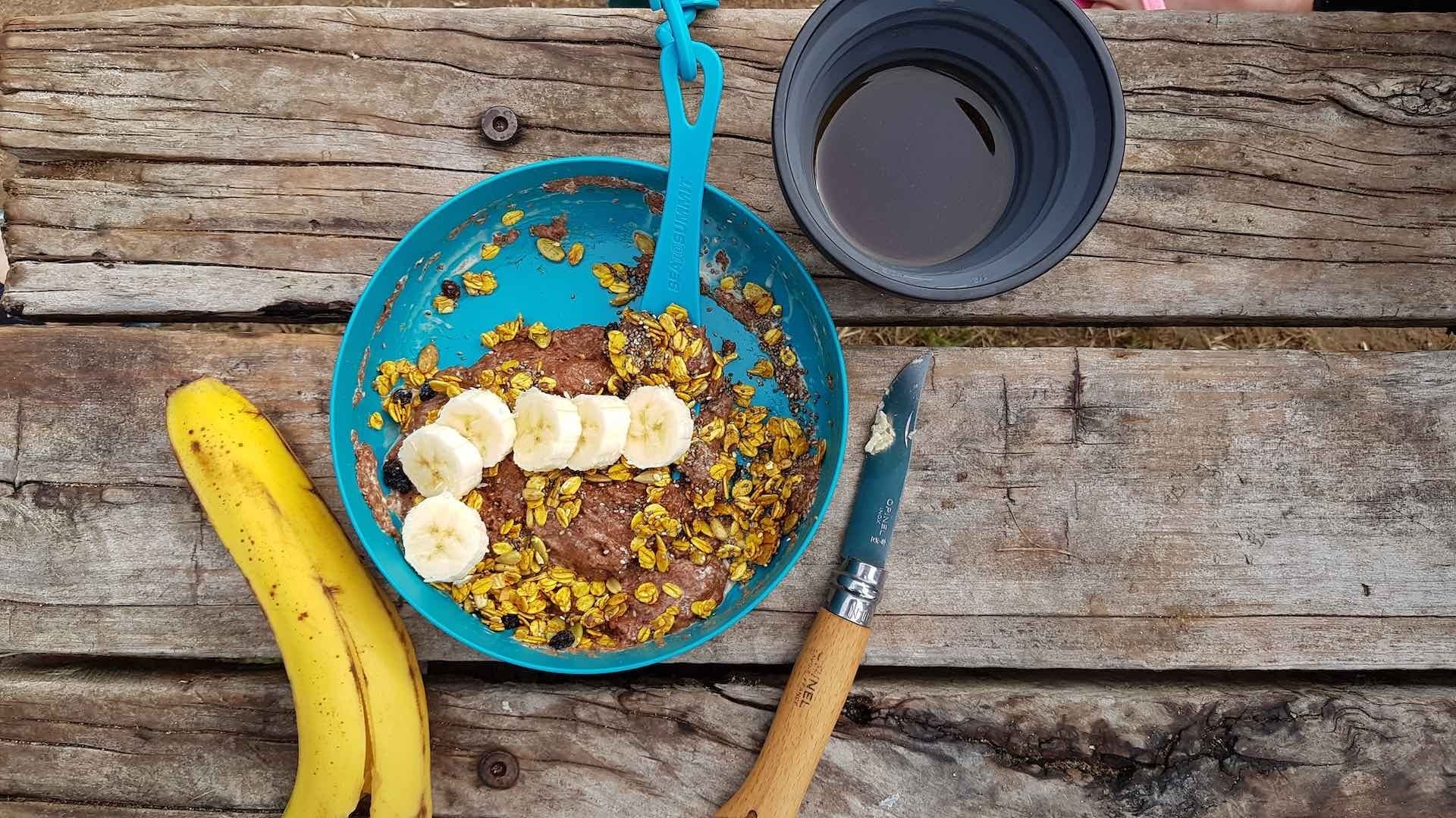 I Road Tested 5 Camping Food Hacks – Here’s How They Hold Up, Carly Goddens - granola acai bowl