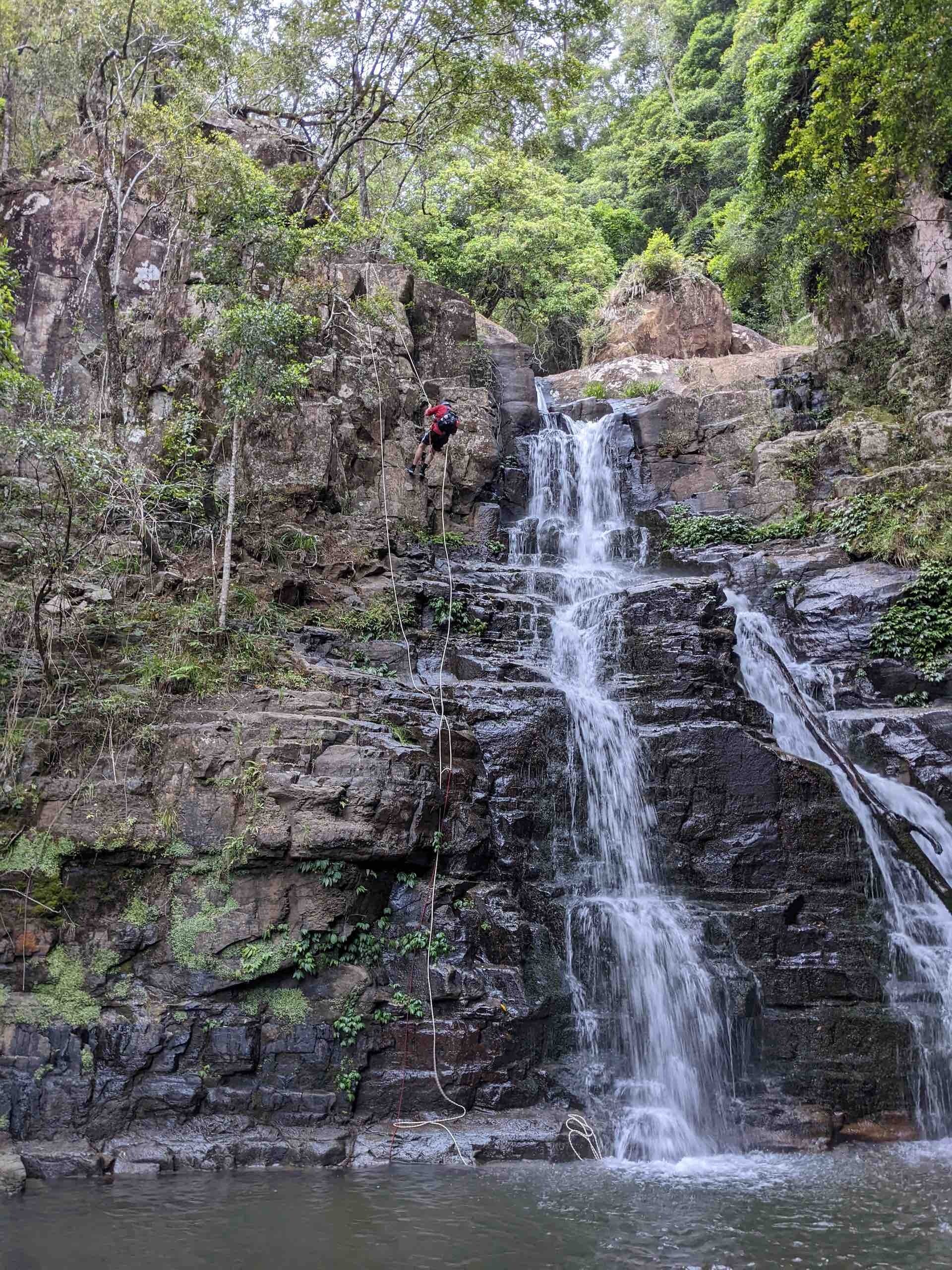 Upper Macquarie Pass Canyon Offers Waterfall Abseiling with a View of the Sea, Chris Richards - Abseiling, Canyoning, Macquarie National Pass, Waterfall