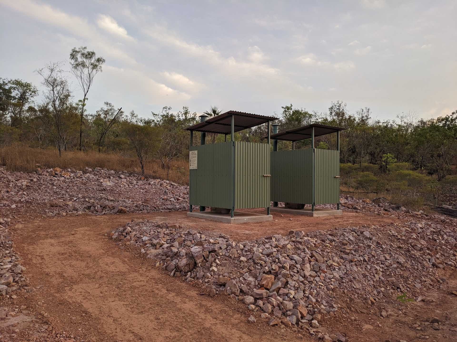 Journeying to Litchfield National Park’s Newest Campground: Central Valley, Jo Guthridge - Central Valley Campground, NT, camping, camp toilets