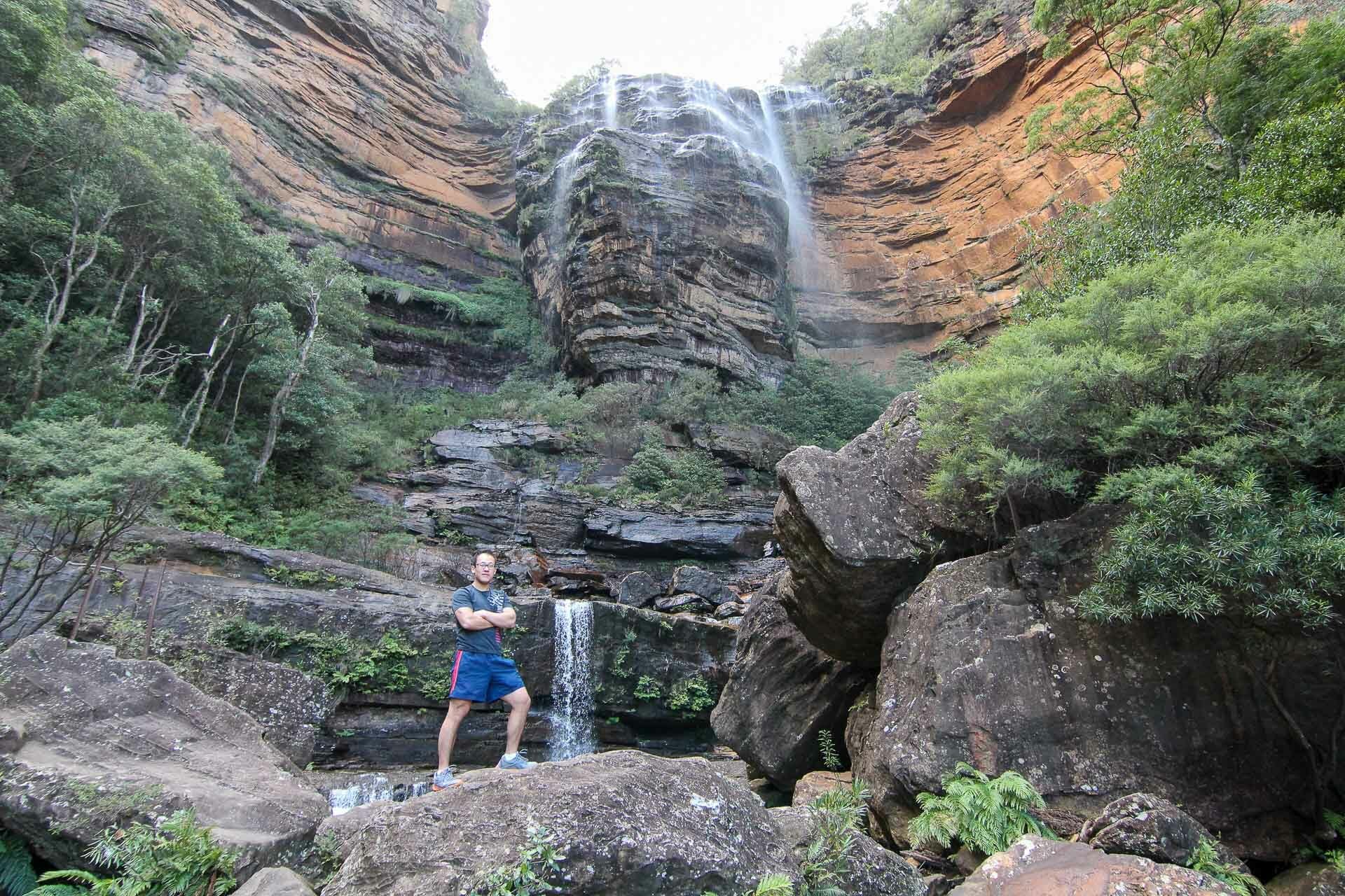 First Solo Hike, Dan Gee, @hikeandseek, blue mountains, wentworth falls, waterfall