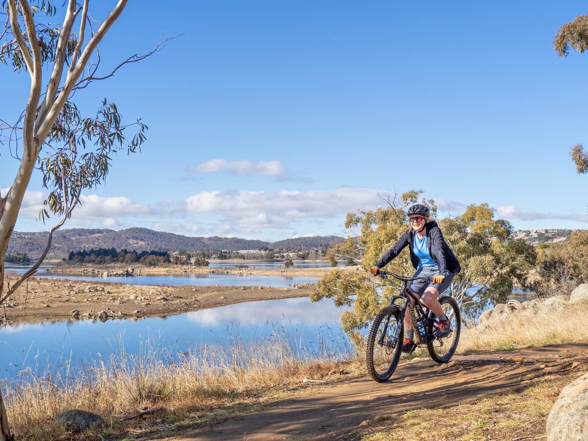 Mountain Bike Trails in the Snowy Mountains, Kate Donald - Snowy Mountains, Mountain Biking, Mountain Biking Trails, MTB, Hatchery Trail, Jindabyne Foreshore Trails