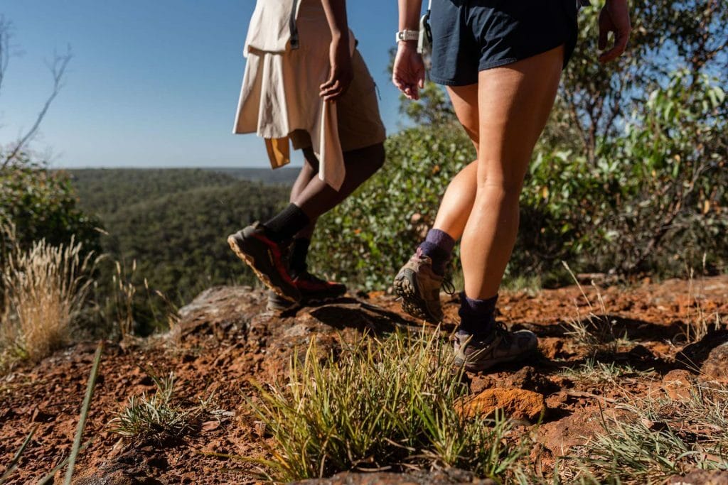 Explorer’s Guide to Geelong and the Bellarine Peninsula, Ben Savage, You Yangs Regional Park, couple, hike, forest