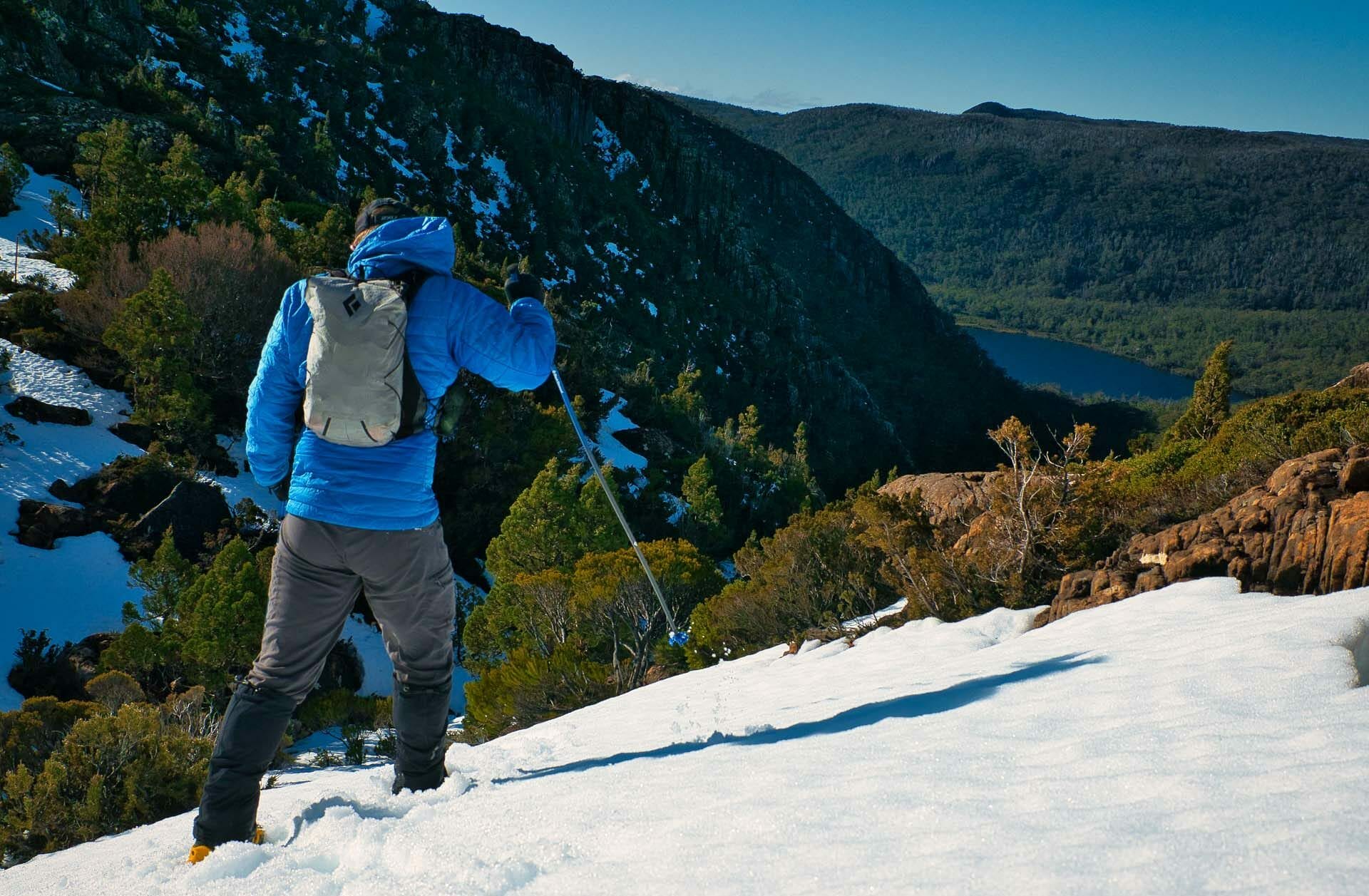 Embracing Snowy Mount Field National Park (And Making it Home For Dinner), Ben Well, tarn shelf, rodway range, tasmania, snow, hiking, poles
