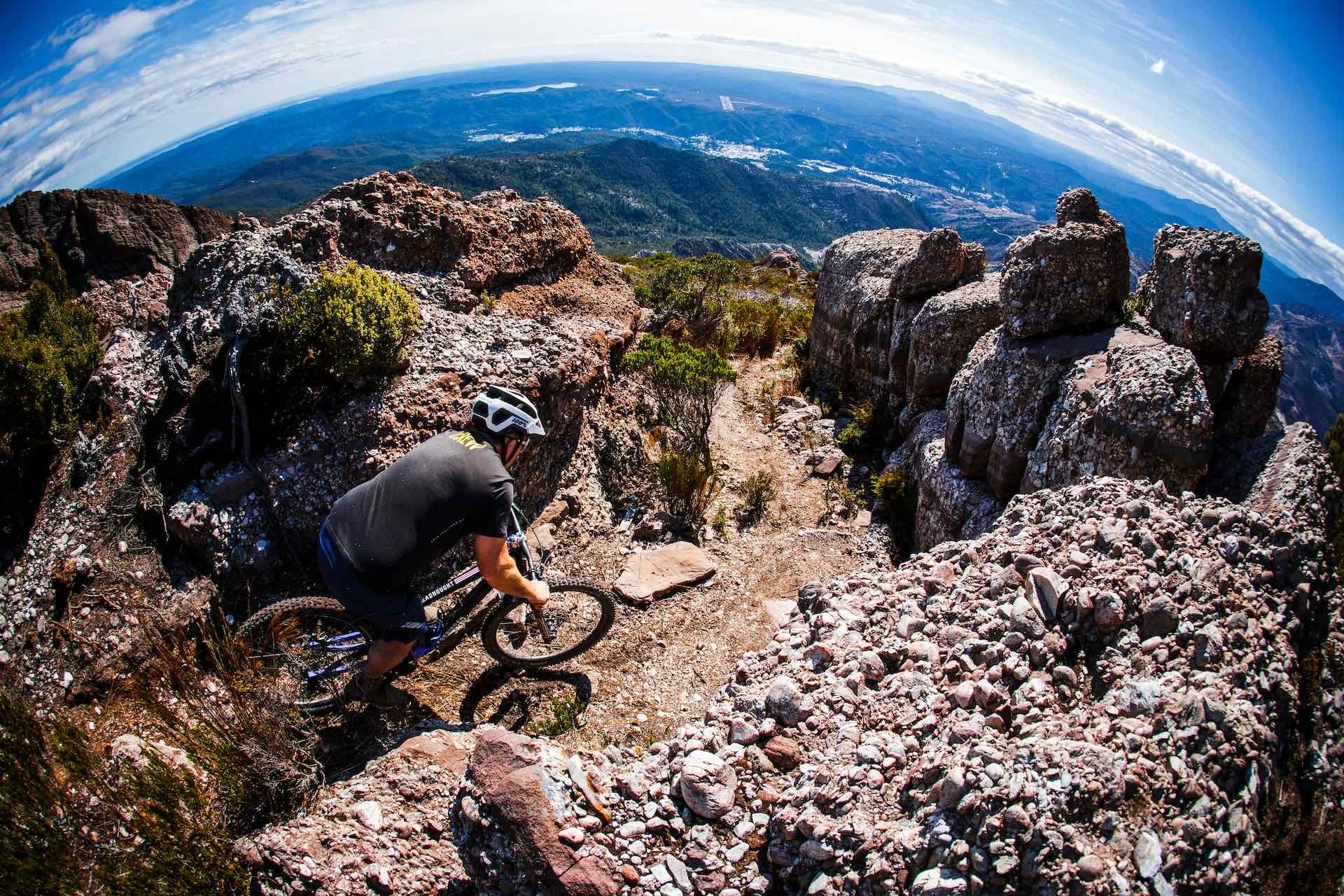 5 Unmissable Mountain Bike Trails on Tassie's West Coast, Credit Dirt Ant, Natural Selection, boulders, fisheye, biking, riding