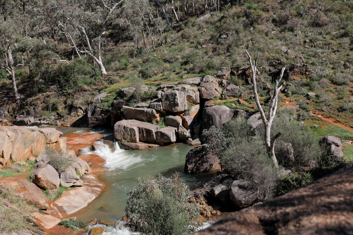 Hikes in the Perth Hills, Kate Gibson, creek, rocks, bush