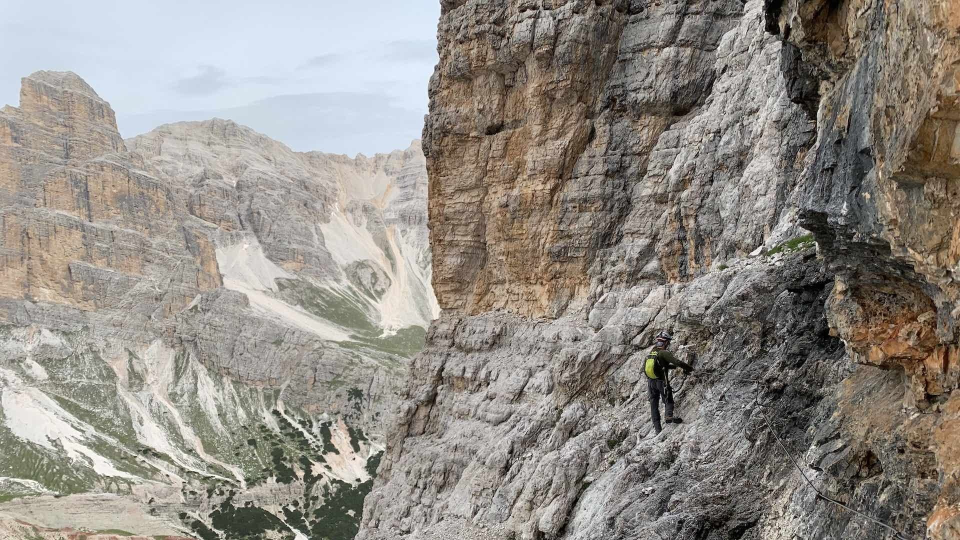 Italy’s Iron Way: When Via Ferrata Routes Aren’t Quite as Straight Forward as Expected, wendy bruere, person, cliffside