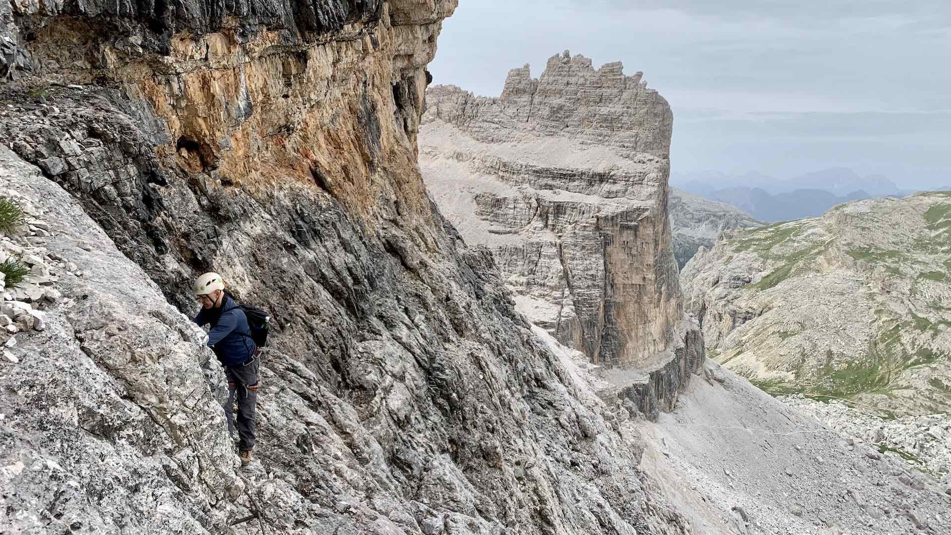 Italy’s Iron Way: When Via Ferrata Routes Aren’t Quite as Straight Forward as Expected, wendy bruere, person, cliffside