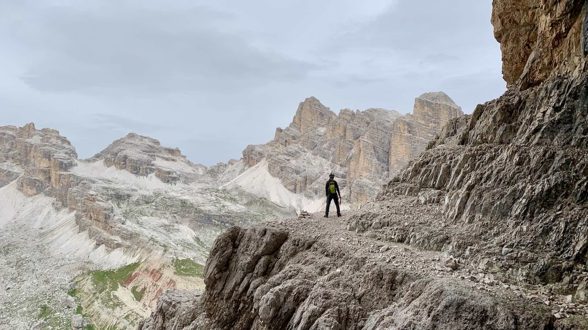 Italy’s Iron Way: When Via Ferrata Routes Aren’t Quite as Straight Forward as Expected, wendy bruere, person, cliffside