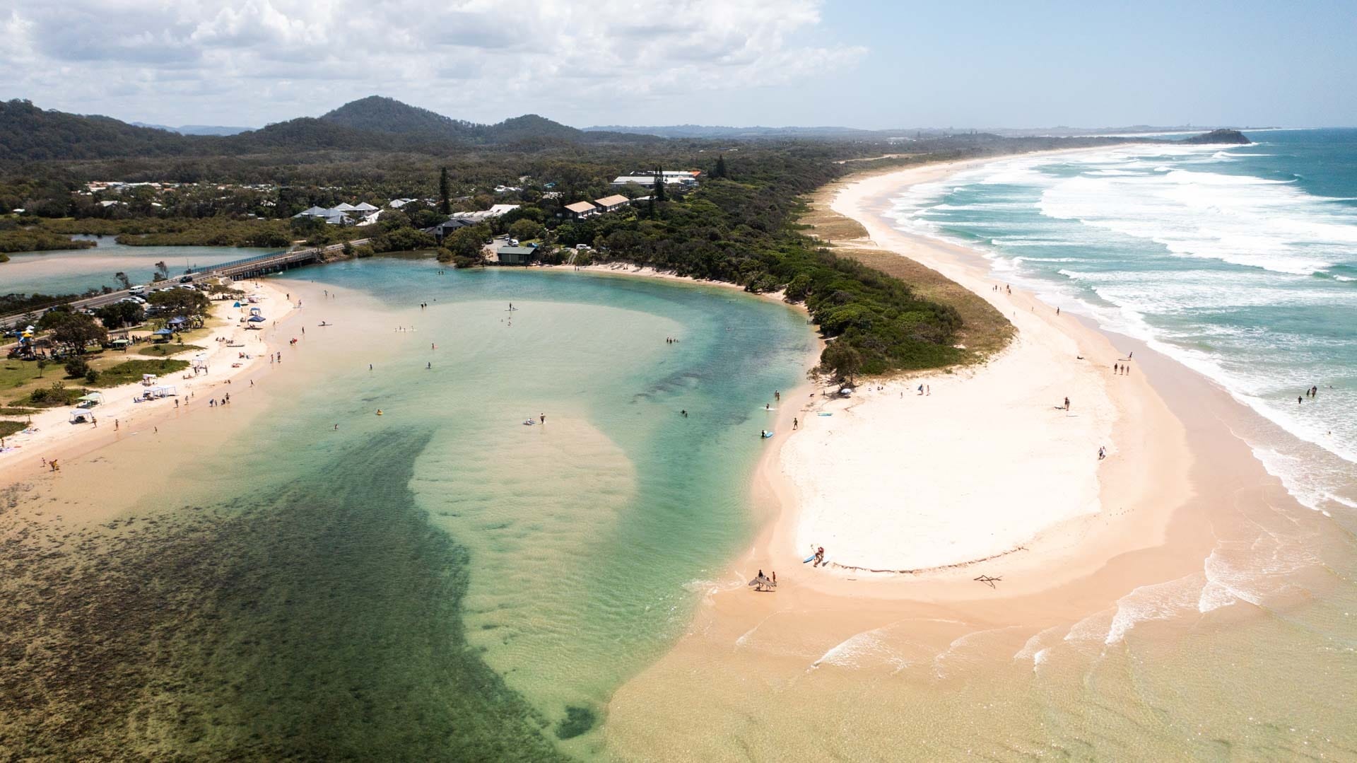 My Backyard: Turtle Swimming and Tipple Tasting on the Tweed,Brooke Nolan, drone shot, beach, coastline