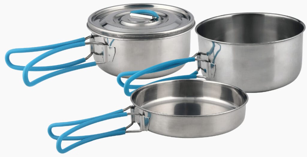 Traverse 3 piece Stainless Steel Camping Cookset