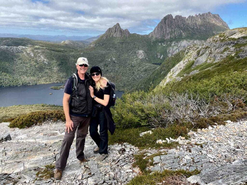 Rediscovering Love and Adventure in Your 60s, Amanda Westwood, cradle mountain, people, lake
