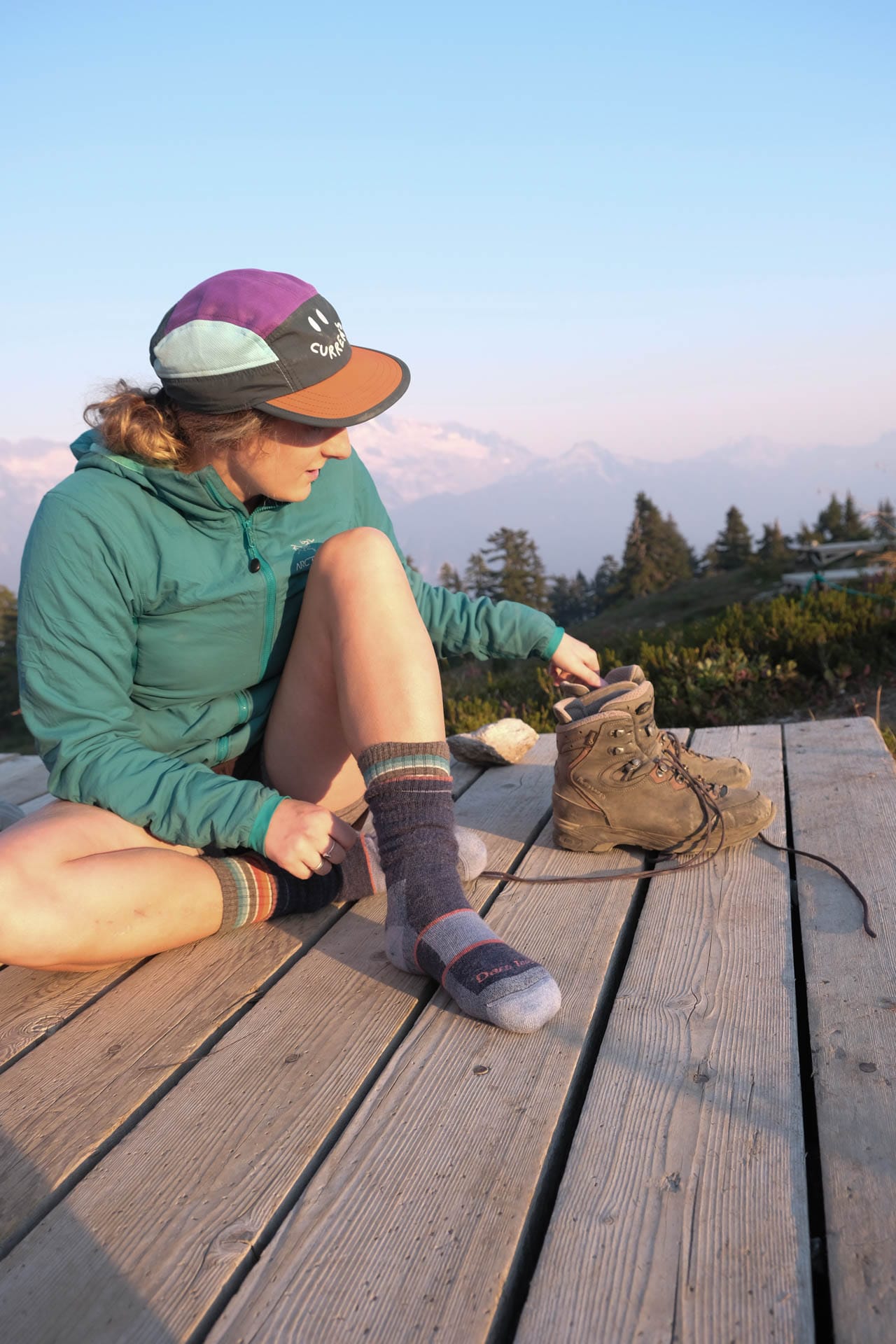 14 Items to Make Your Next Hiking Mission Less of a Drag, Alissa Ward, person, socks, boots