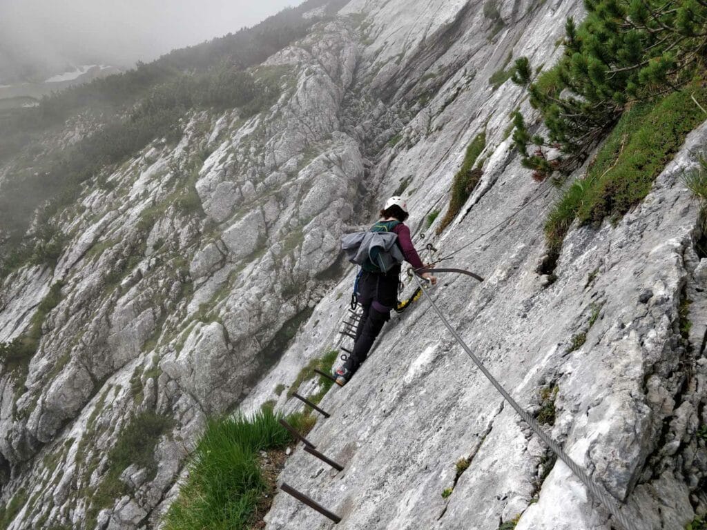 Hiking Above Germany’s Melting Glaciers During Europe’s Record-Breaking Summer, Wendy Bruere, 2019, cliff hike, person