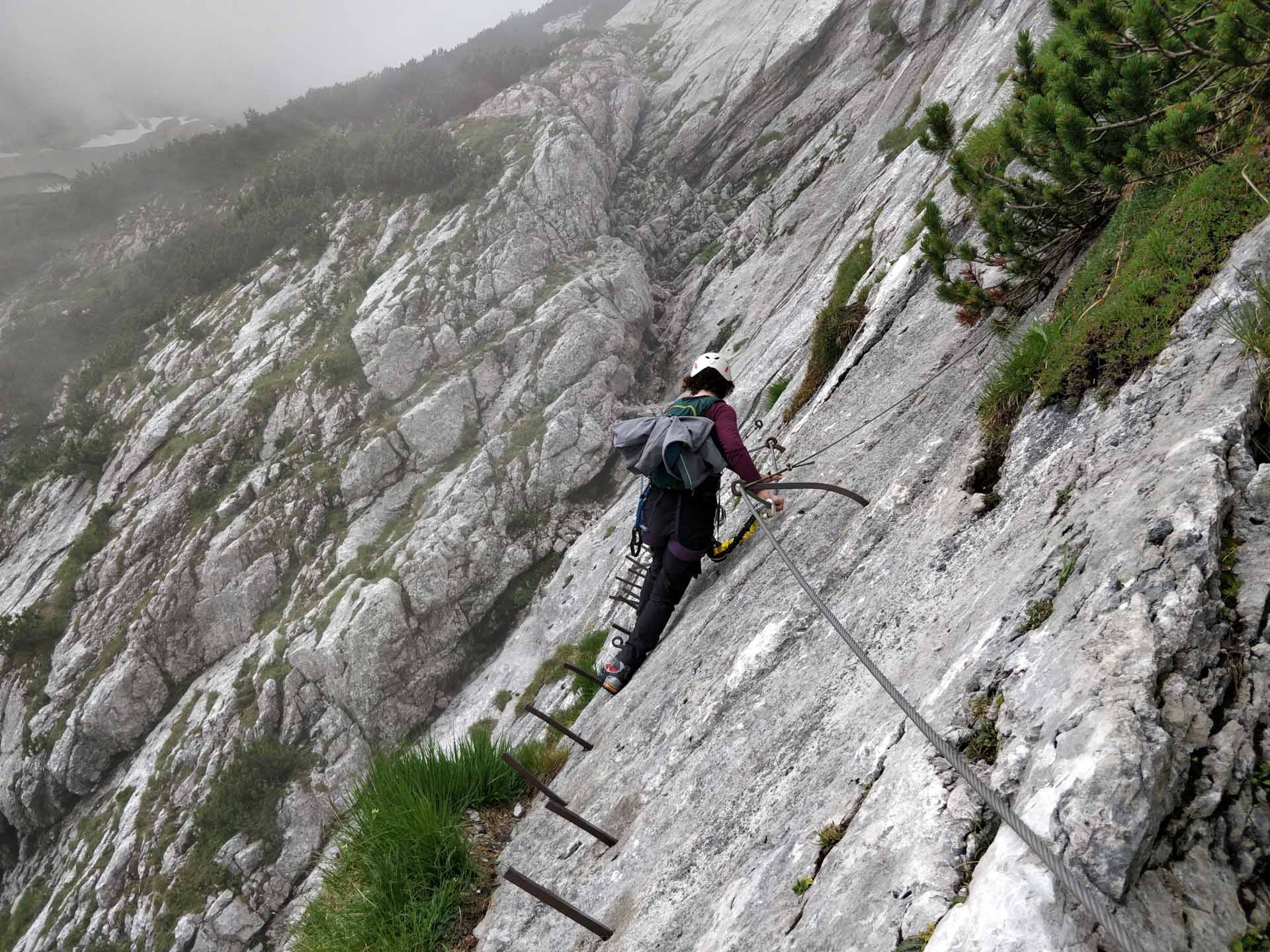 Hiking Above Germany’s Melting Glaciers During Europe’s Record-Breaking Summer, Wendy Bruere, 2019, cliff hike, person
