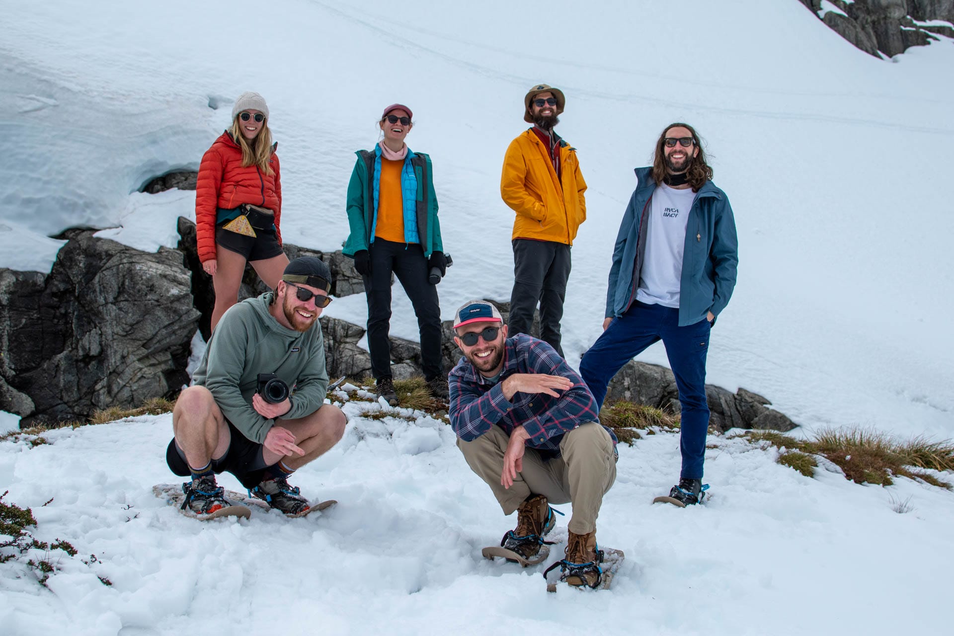 Don't cancel, just adapt! Why You Should Still Adventure if Your Plans Go Awry, Eva Davis Boermans, group of people in the snow , snowy mountains, main range track