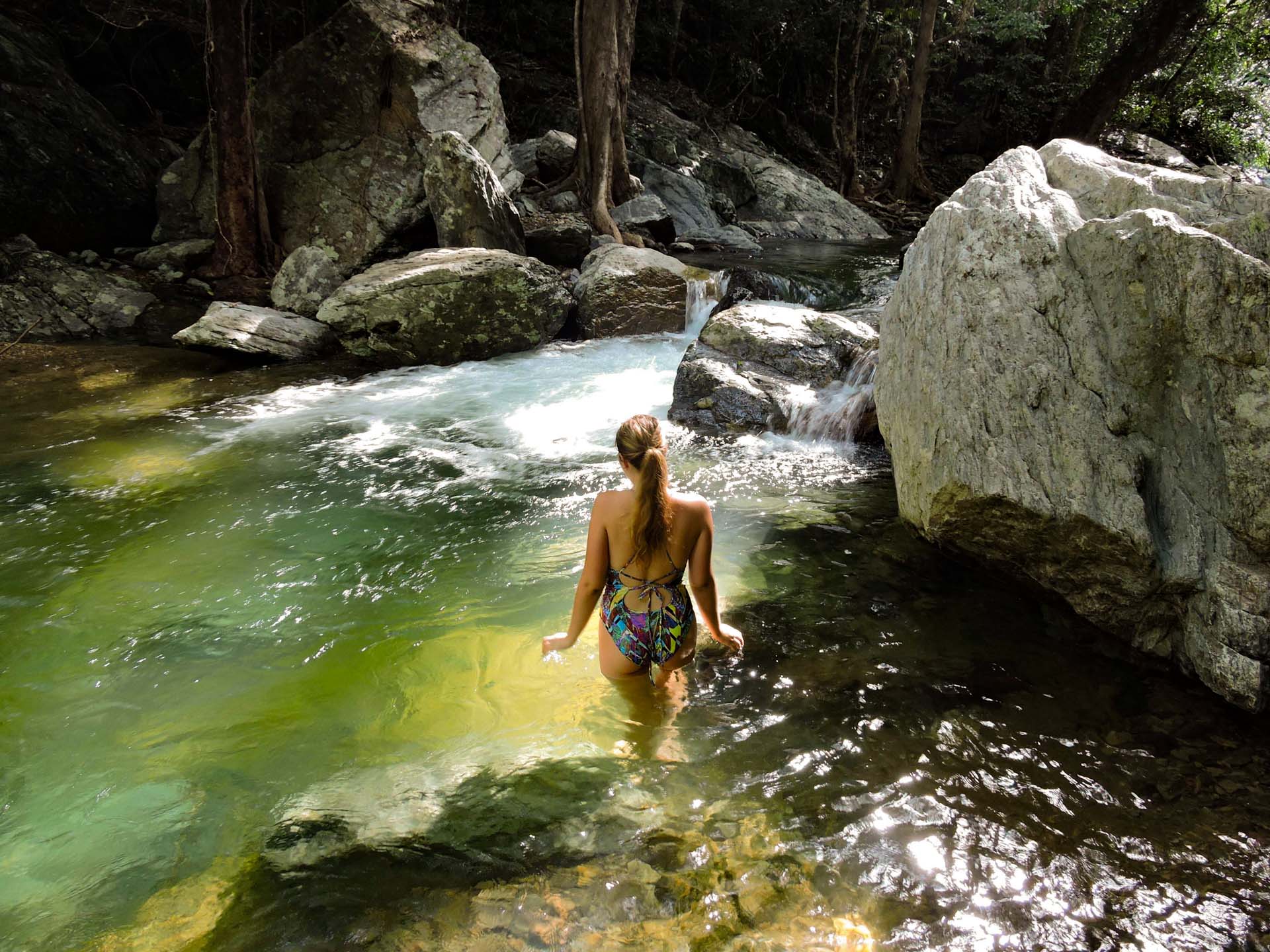 Top Hikes Around Cairns, Delila Pema, windin falls infinity pool, river