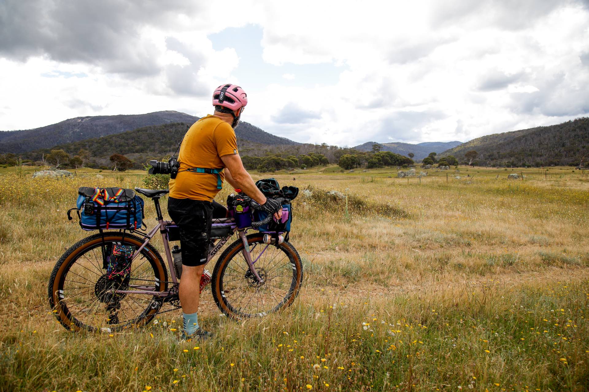 The Boboyan Divide – Canberra’s Best Bikepacking Route, Mattie Gould, Namadgi National Park, bike, ride, field, hill